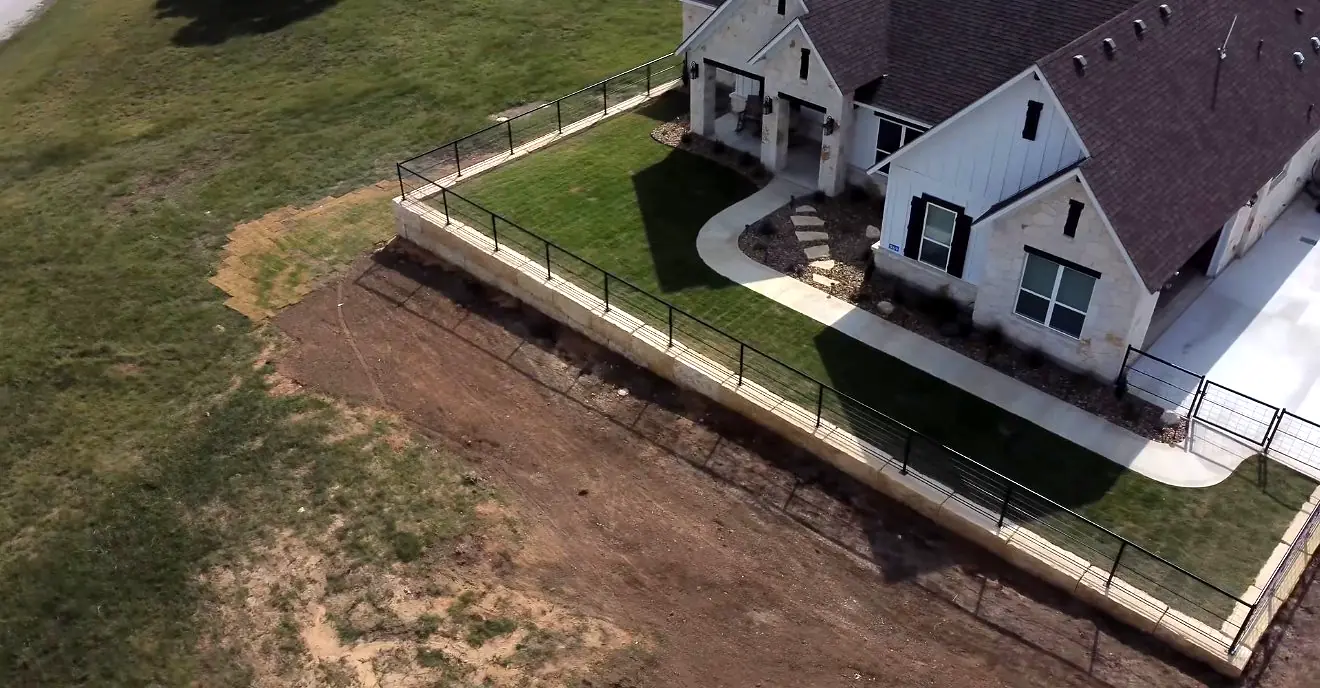 Wood and steel fencing